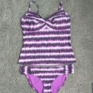Athleta Tankini and ruched bottoms